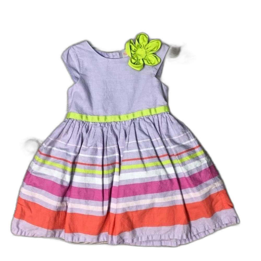 CHEROKEE purple striped sleeveless cute girly easter flowergirl dress sz 3T